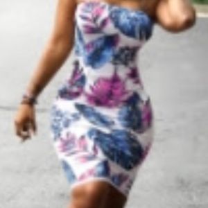 White Tropical Dress